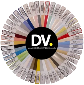 cores personalizadas anodização alumínio e persianas divisórias de vidros para escritório